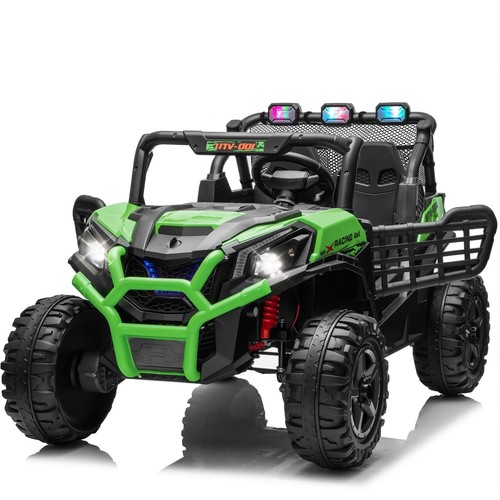 Green 24v kids ride toy - green,