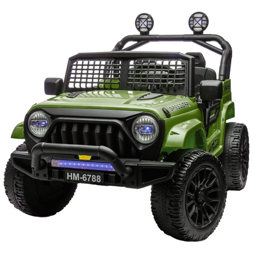 Green 24v kids electric car - green,