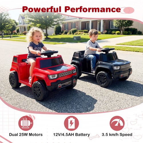 Costway 12v kids ride car - 12v, on