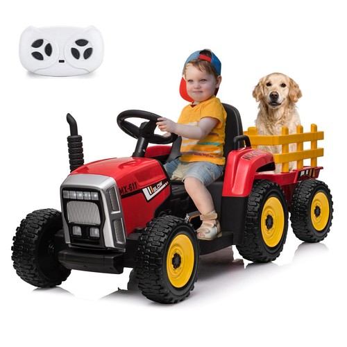 Kids electric ride tractor - electric, on